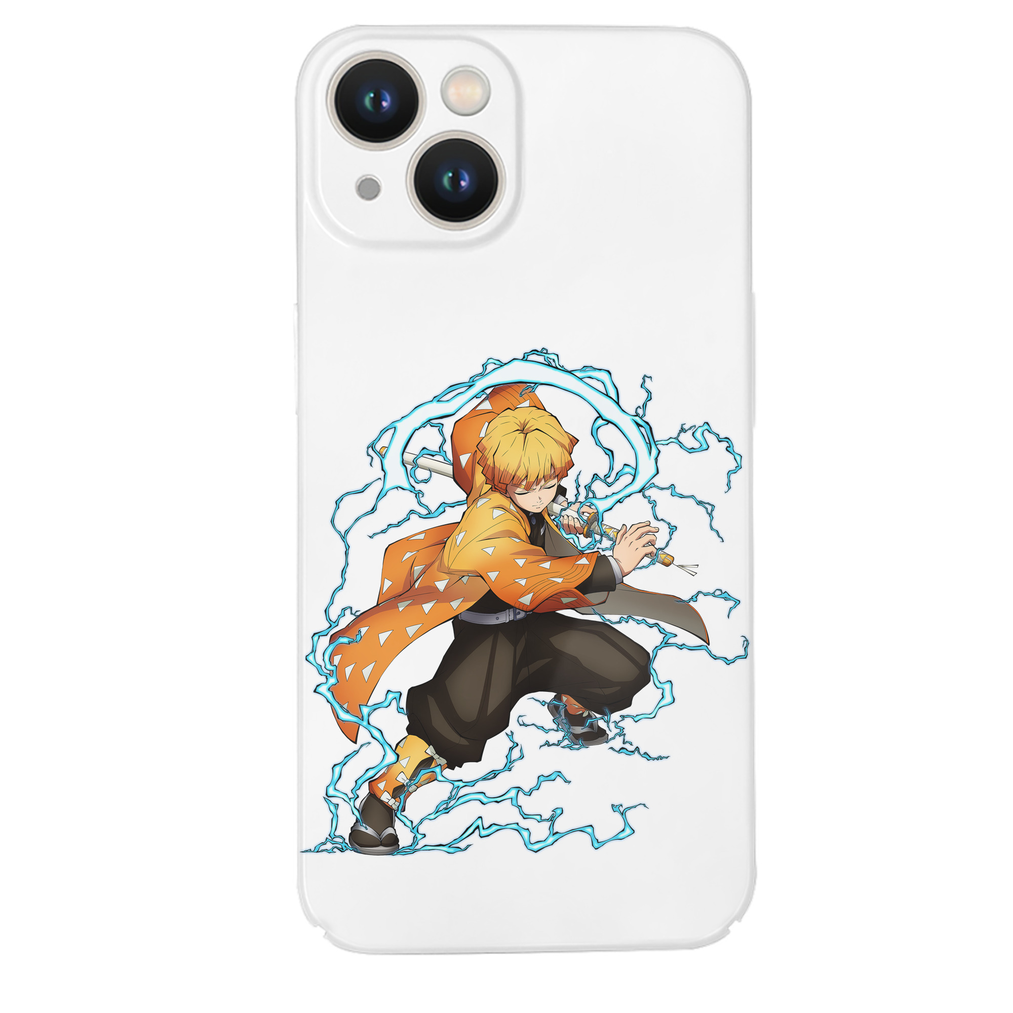 （画像用） 鬼滅の刃（きめつのやいば）我妻 善逸／あがつま ぜんいつ Agatsuma Zenitsu 【iPhone 14シリーズ対応】ハードケース